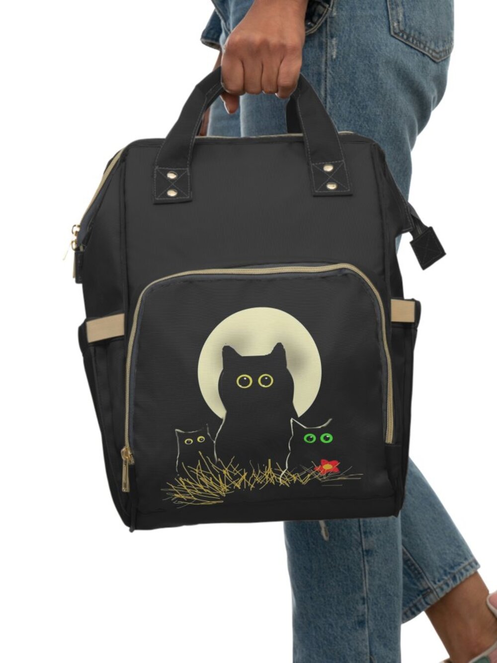 Night Cats Multi-Function Diaper Backpack